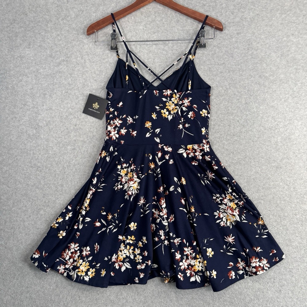 Fortune + Ivy Reign Floral Skater Dress Womens PM Navy NWT Stitch Fix - Picture 4 of 15